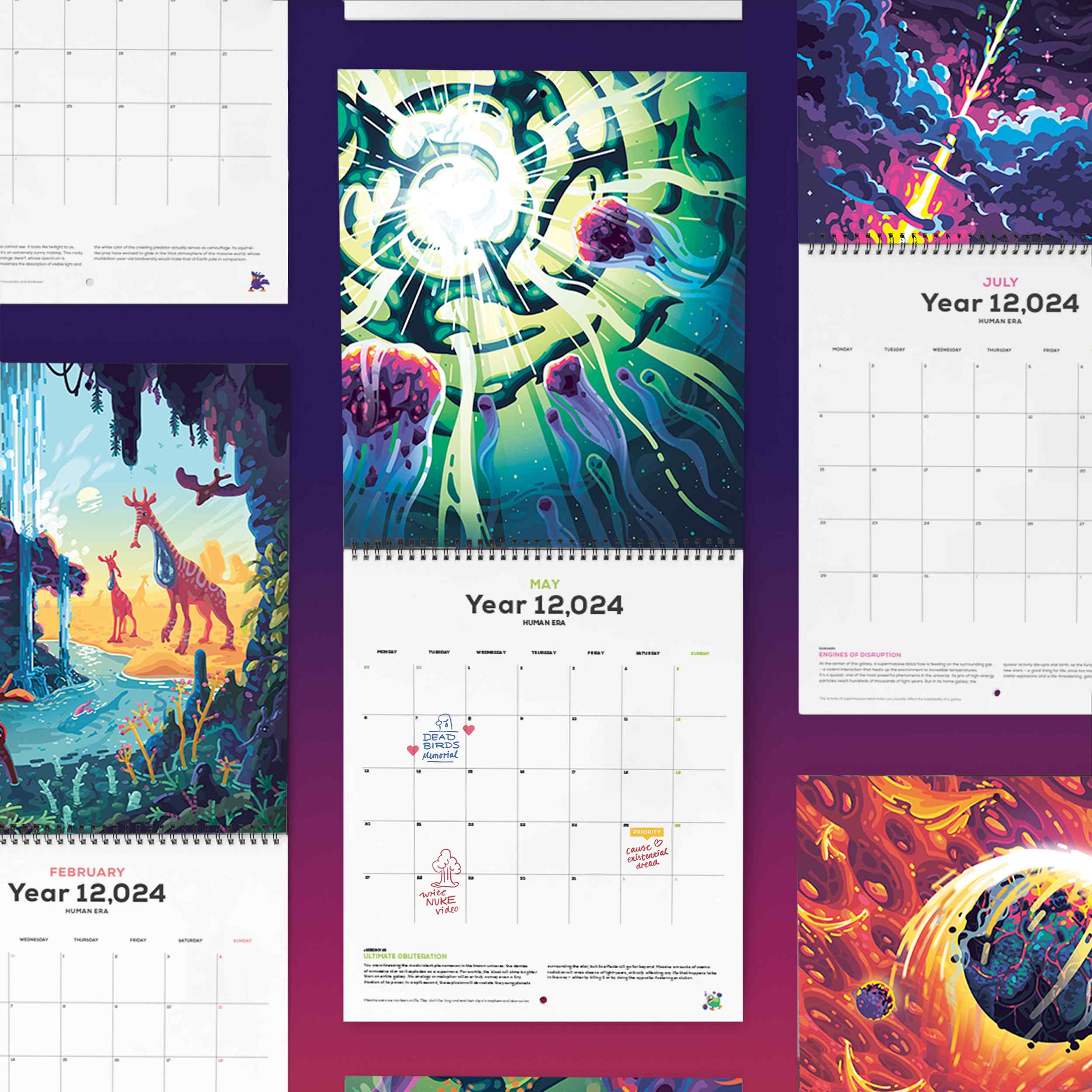 12,024 Human Era Calendar Cosmic Creations the kurzgesagt shop