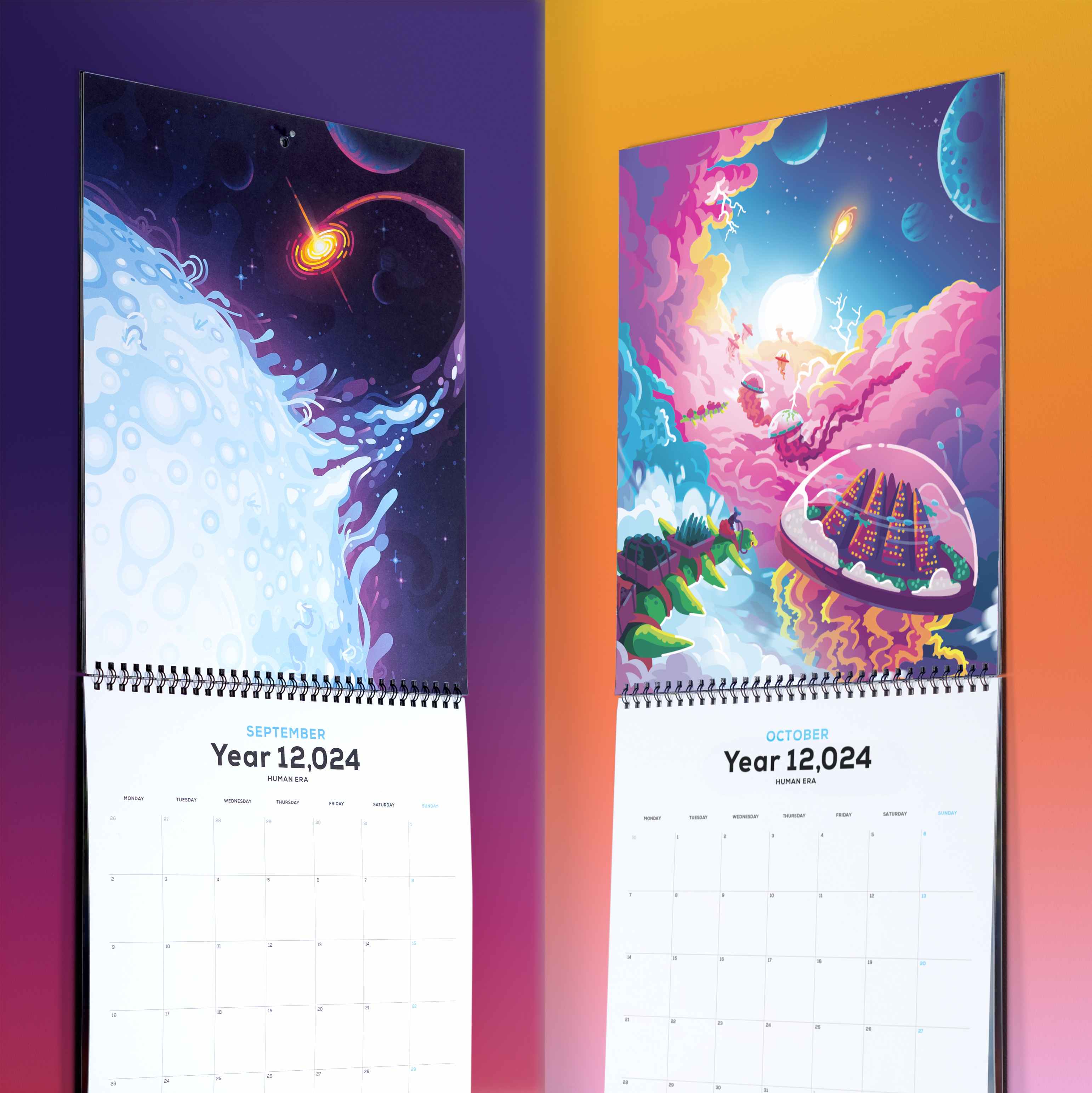 12,024 Human Era Calendar – Cosmic Creations – the kurzgesagt shop