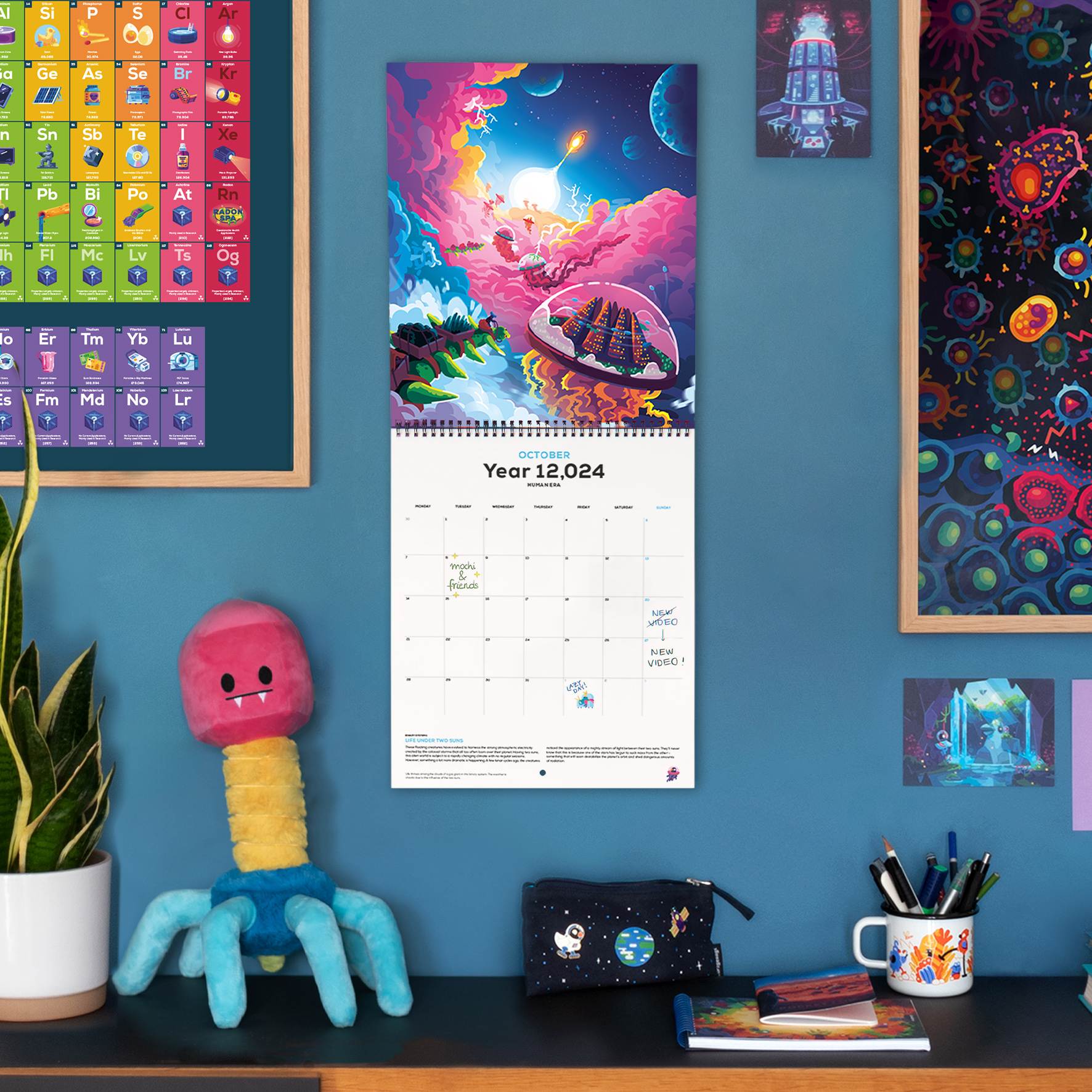 12,024 Human Era Calendar Cosmic Creations the kurzgesagt shop