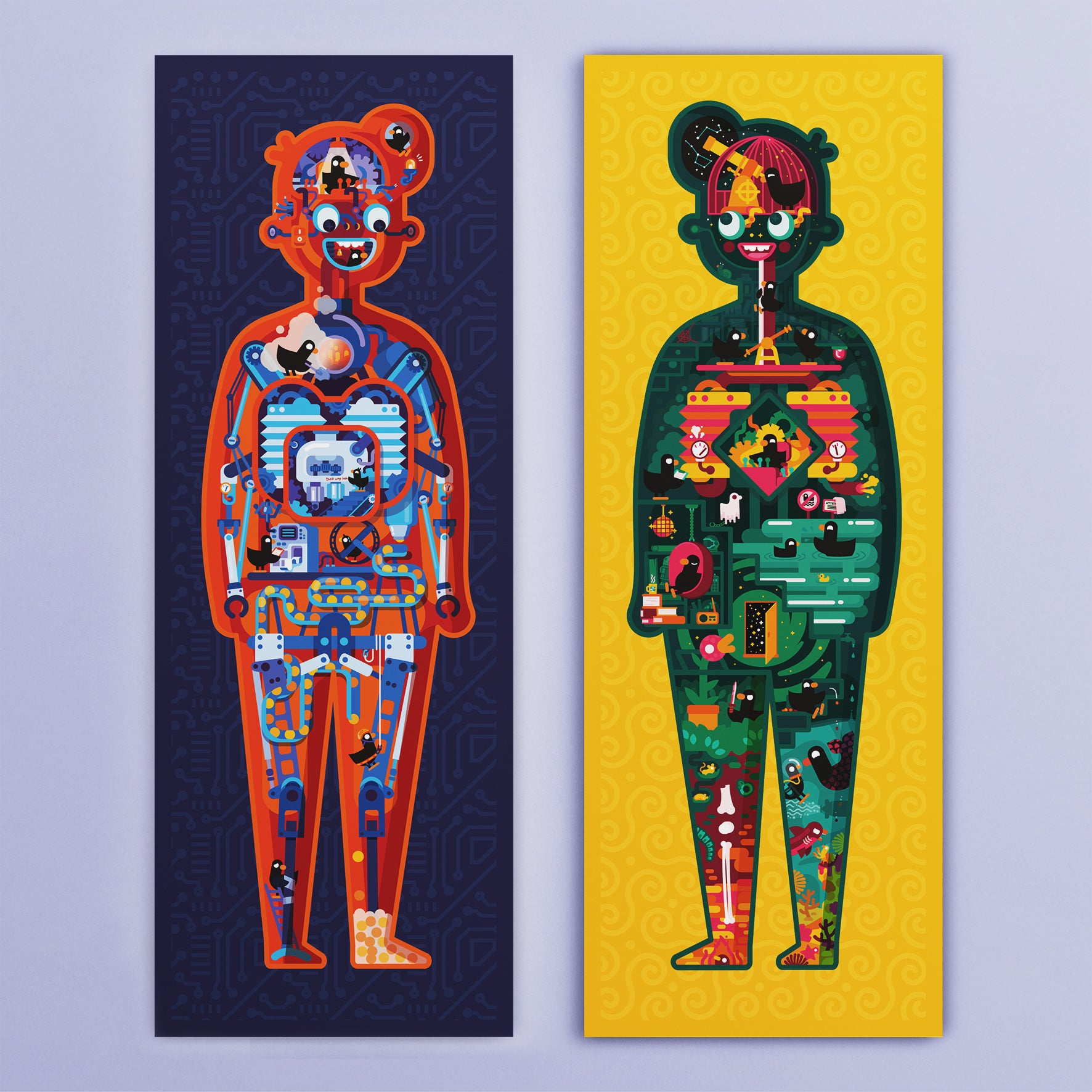 Twin Robot Poster Blue The Kurzgesagt Shop twin-robot-poster-blue-the-kurzgesagt-shop