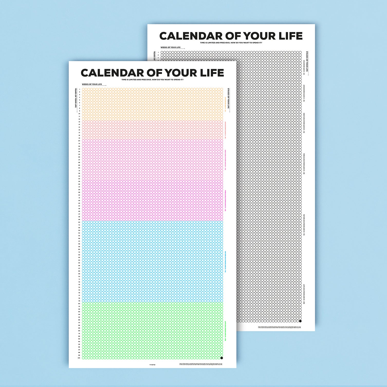 Calendar Of Your Life Infographic Poster B W The Kurzgesagt Shop calendar-of-your-life-infographic-poster-b-w-the-kurzgesagt-shop