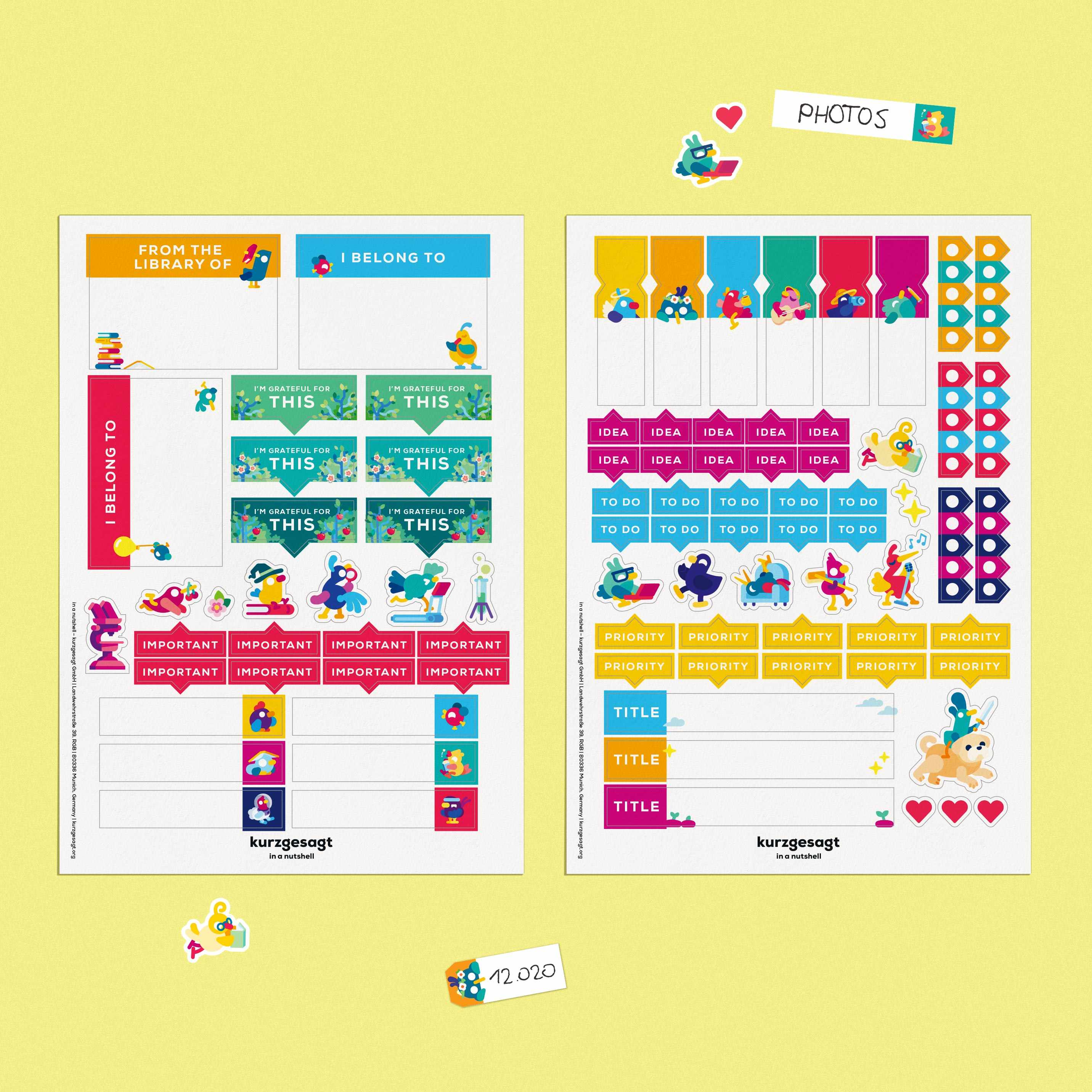 Label Sticker Set The Kurzgesagt Shop label-sticker-set-the-kurzgesagt-shop